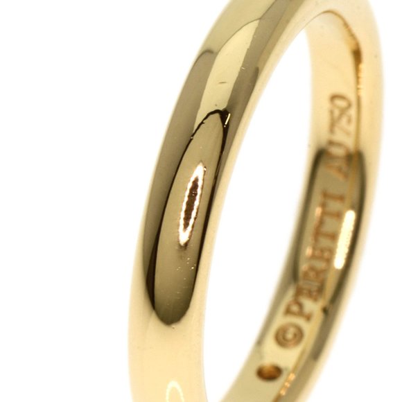 TIFFANY Classic Band 1P Diamond Ring 18K Yellow Gold Size 4.5 - Picture 7 of 10